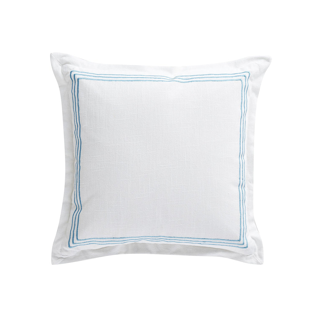 Belvedere Royal Blue Cord Embroidered Cotton Cushion