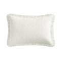 Kyra Cream White Bouclé Fringed Rectangular Cushion