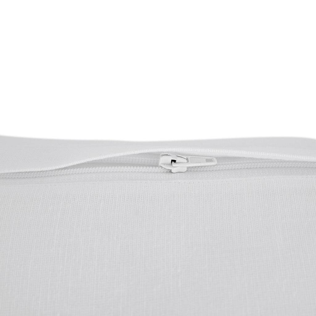 Esmeralda White Floral Embroidered Linen Blend Cushion