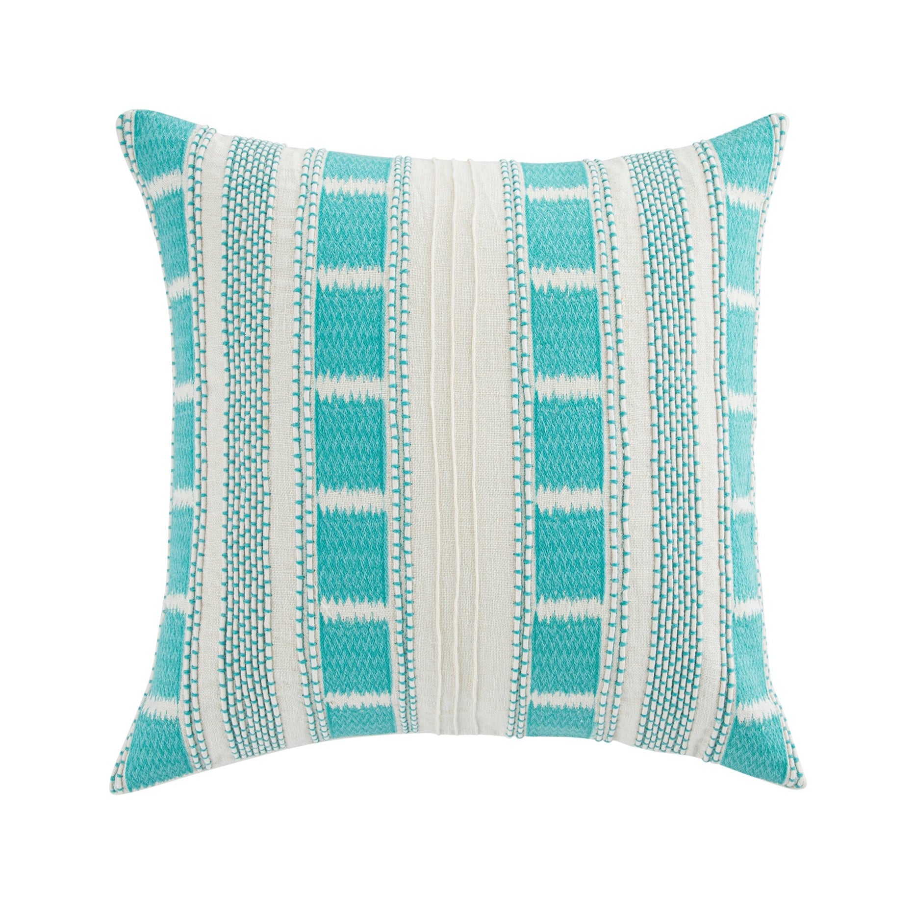Hattie Blue Embroidered 100% Linen Cushion