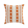 Hattie Orange Embroidered 100% Linen Cushion