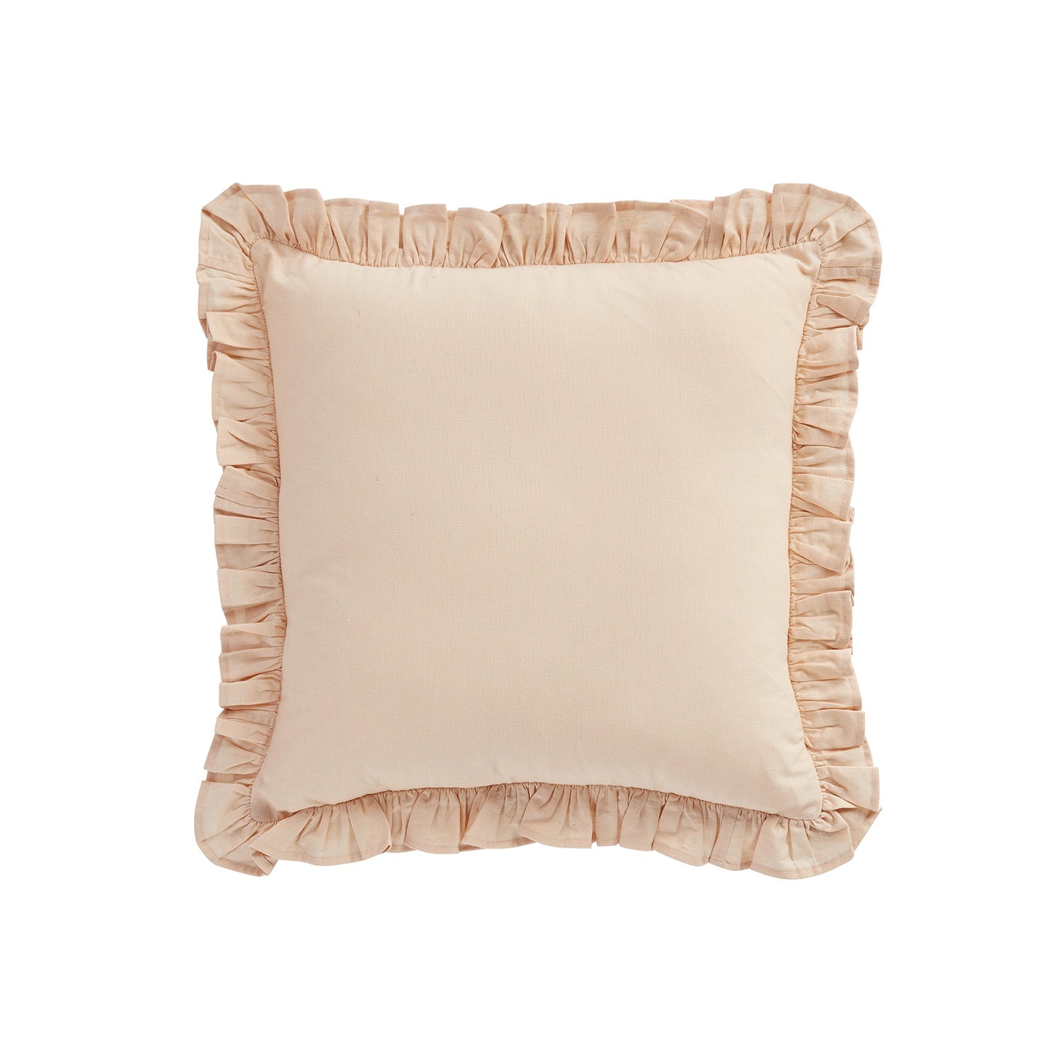 Lucinda Peach Melba Ruffle Linen Blend Cushion