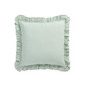 Lucinda Seafoam Green Ruffle Linen Blend Cushion