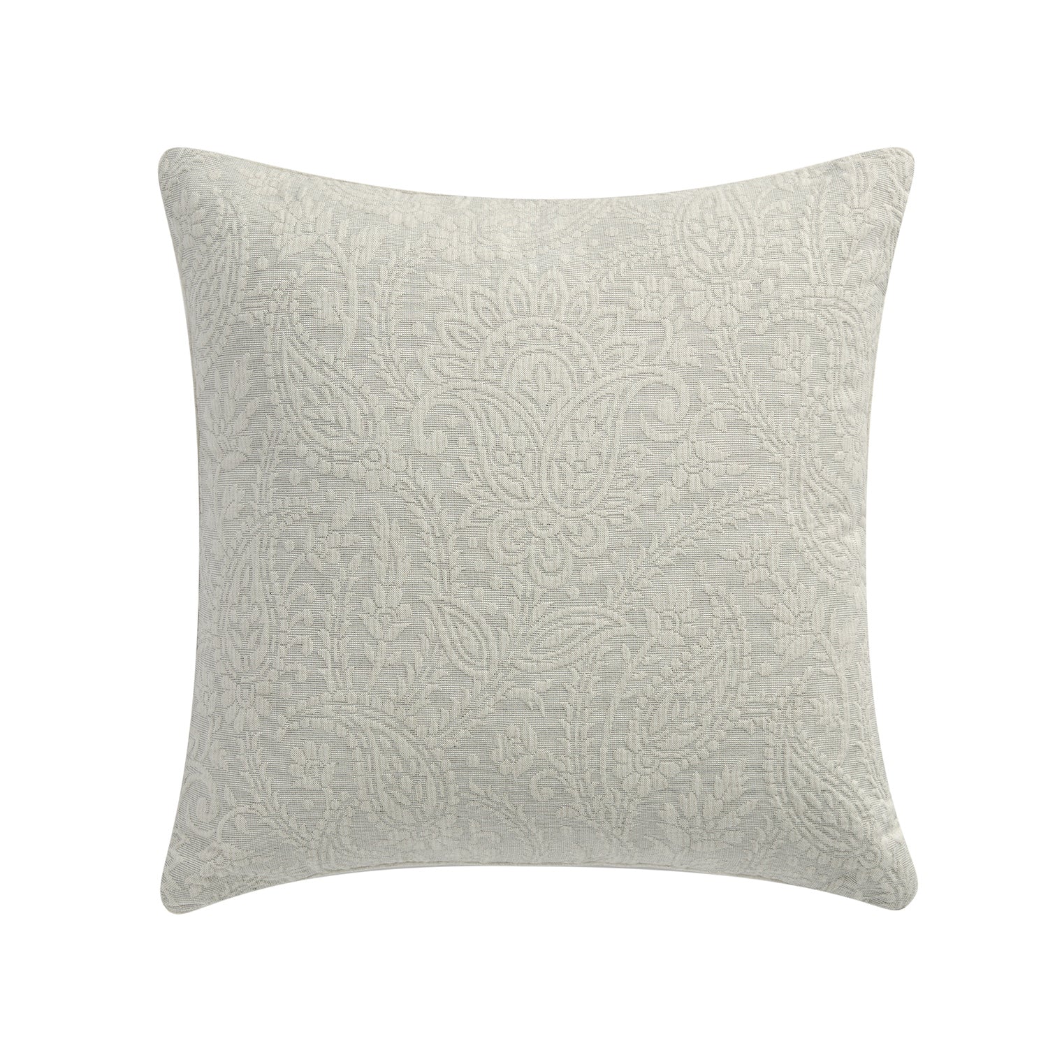 Madeleine Grey Paisley Jacquard Cotton Cushion