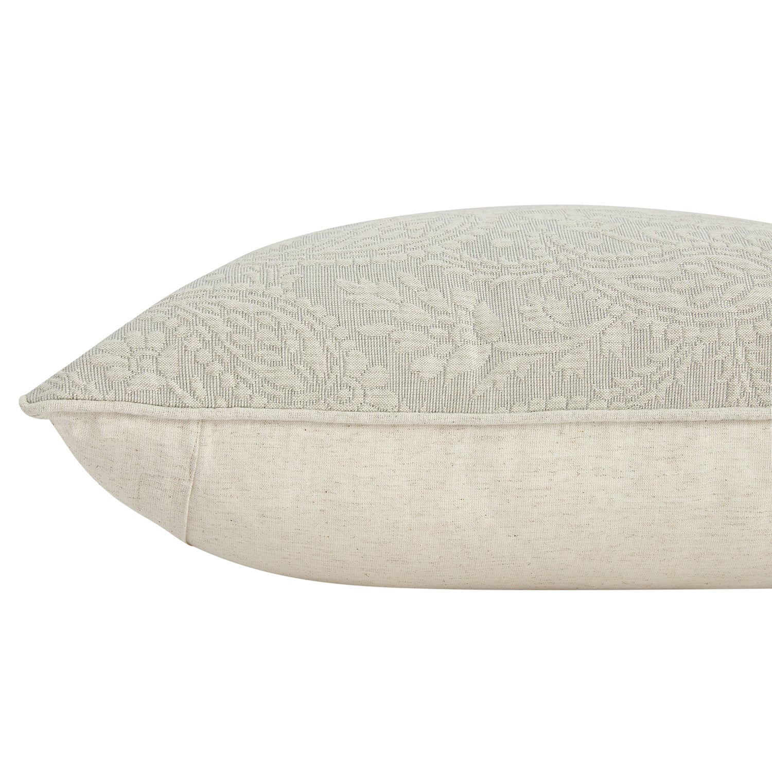 Madeleine Grey Paisley Jacquard Cotton Cushion