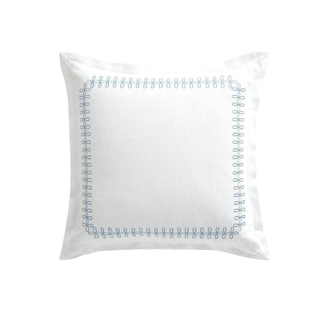 Milano Air Force Blue Knot Embroidered Cotton Cushion