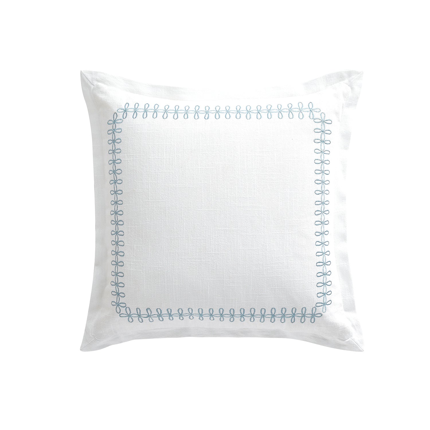 Milano Air Force Blue Knot Embroidered Cotton Cushion
