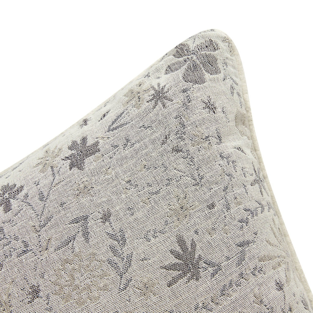 Penelope Grey Ditsy Floral Jacquard Cotton Cushion