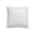 Valentina Grey Floral Embroidered Cotton Cushion