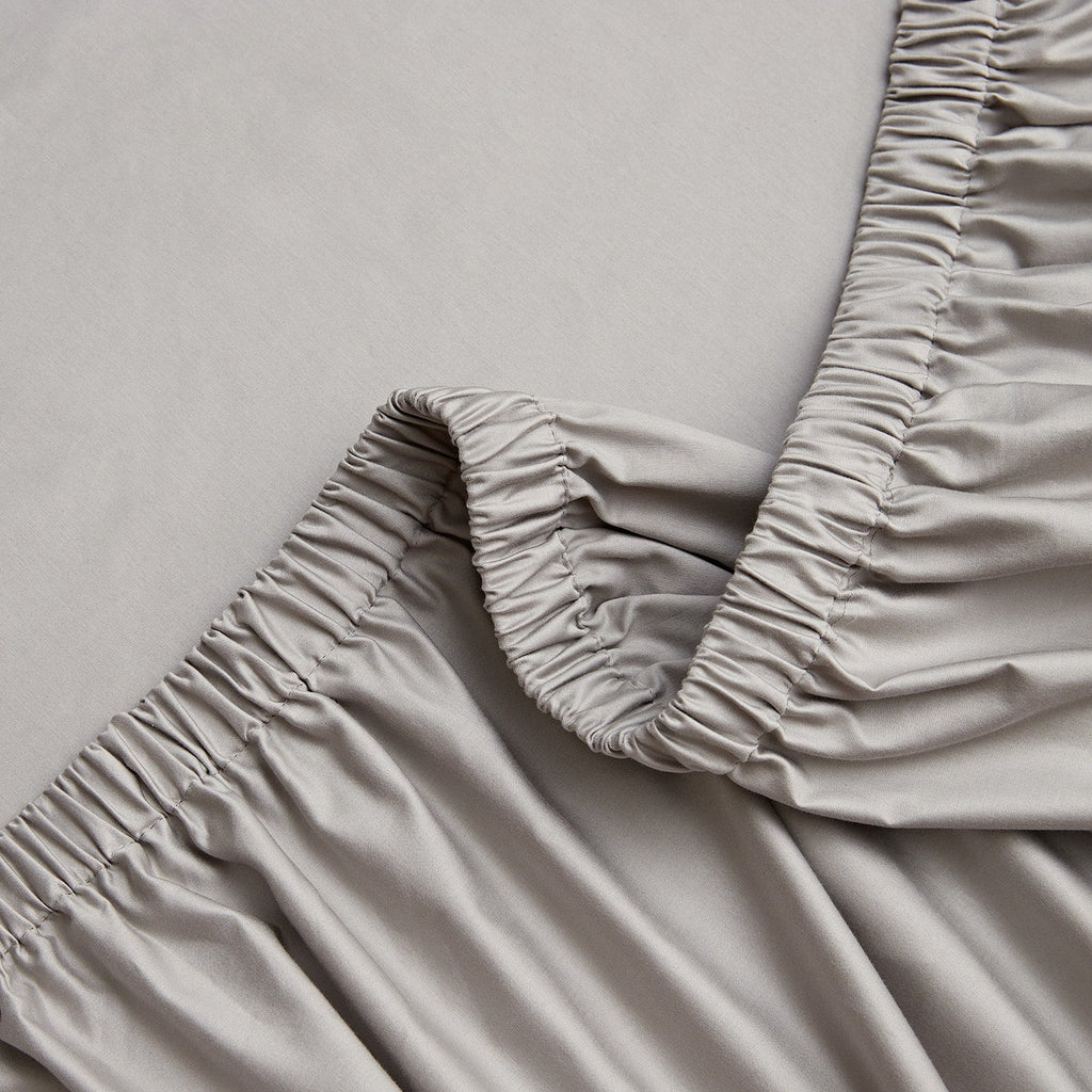 Hotel Collection 600 Thread Count Cotton Sateen Deep Fitted Sheet - Grey