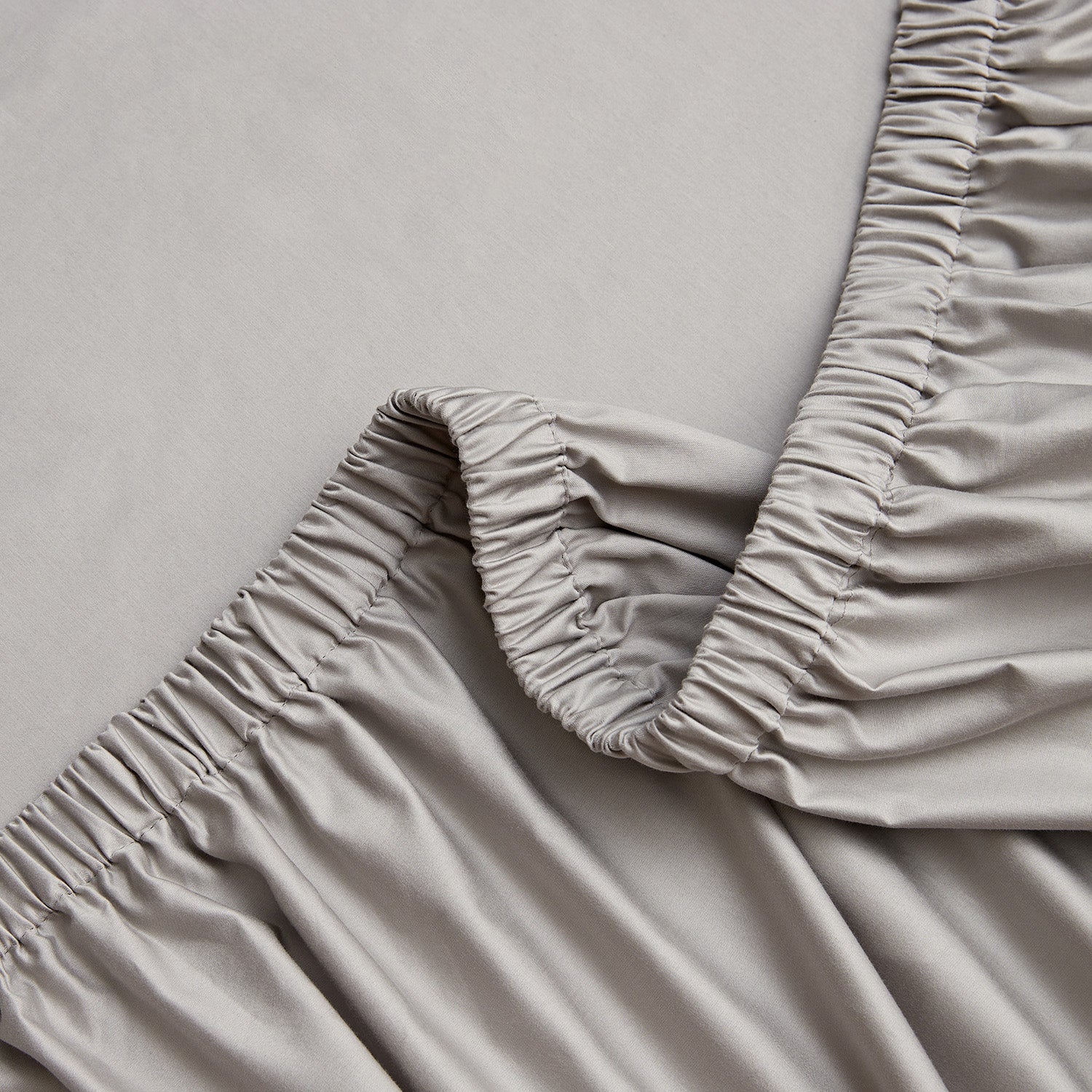 Hotel Collection 600 Thread Count Cotton Sateen Deep Fitted Sheet - Grey