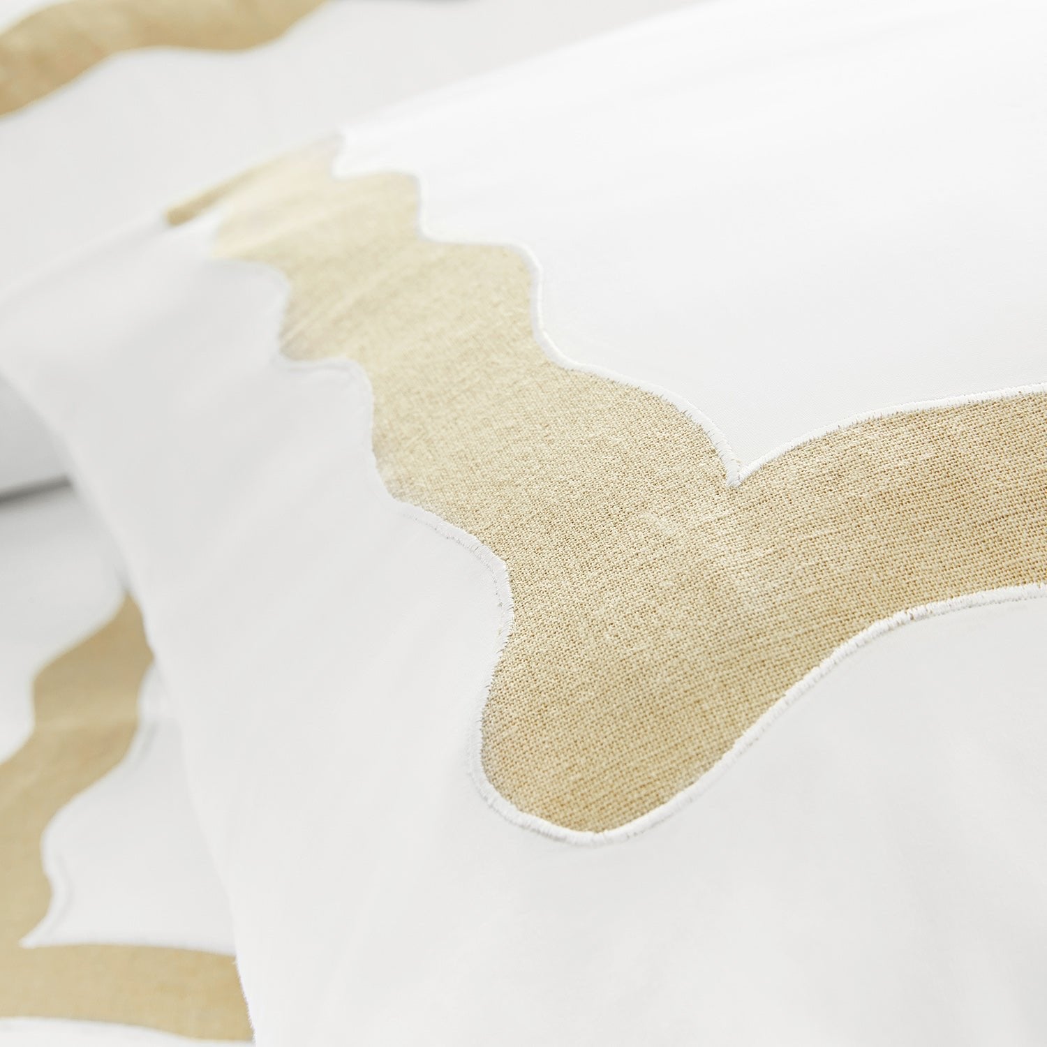 Lucinda Natural Wave 300 Thread Count Cotton Percale Duvet Set