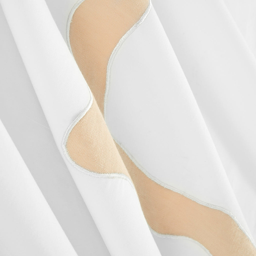 Lucinda Peach Melba Wave 300 Thread Count Cotton Percale Duvet Set