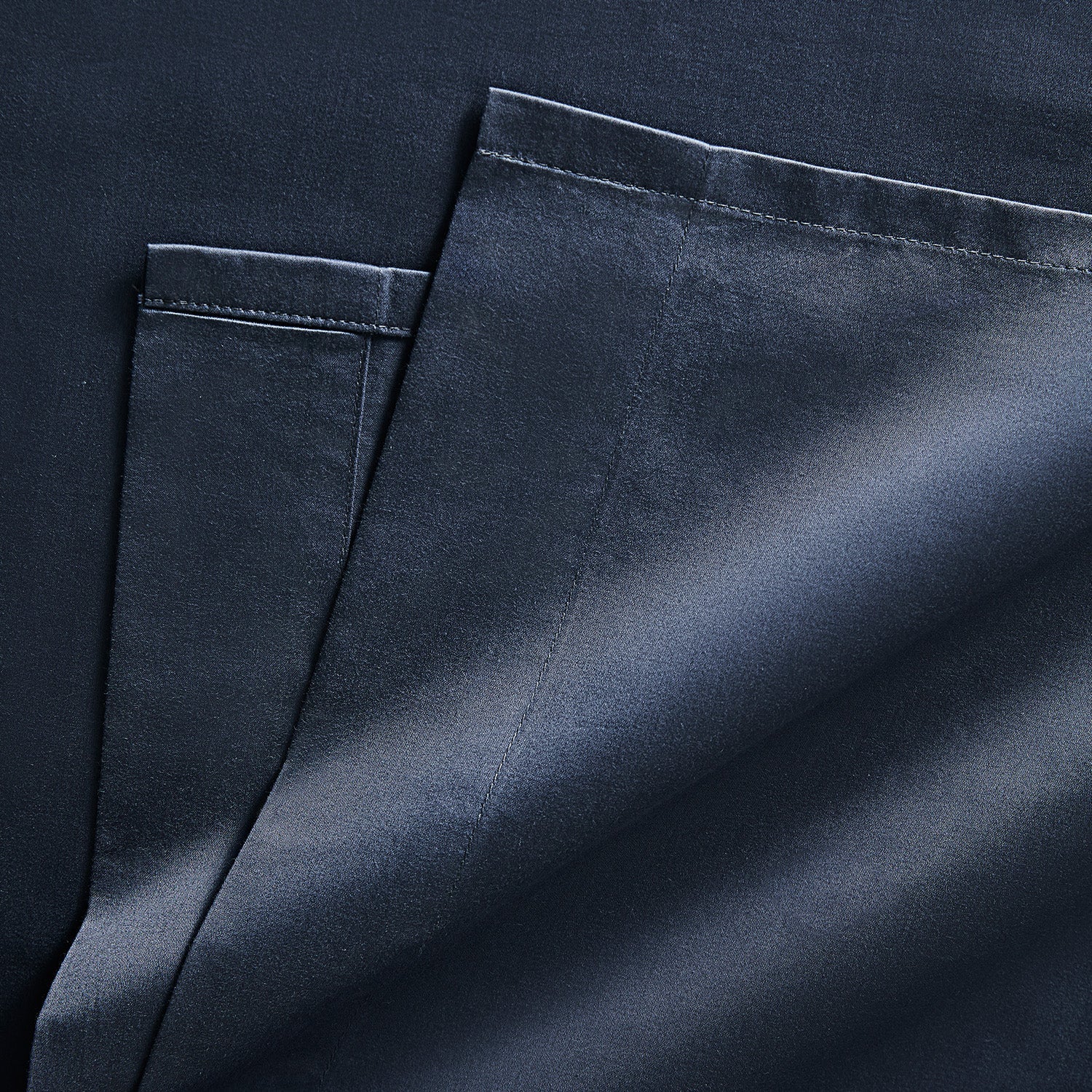 Hotel Collection 600 Thread Count Cotton Sateen Flat Sheet - Navy