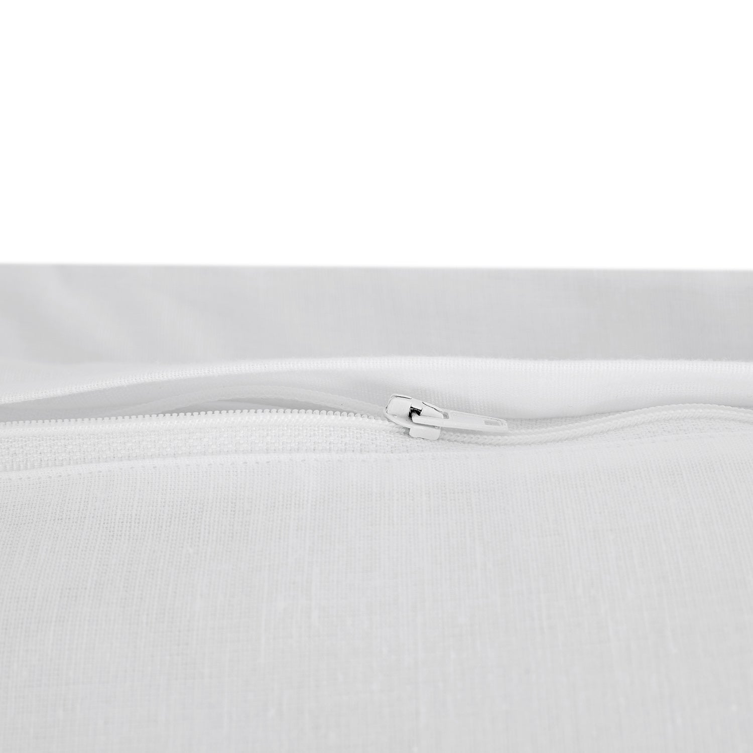 Esmeralda White Floral Embroidered Quilted Linen Blend Continental Square Pillowcases - Pair