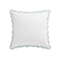 Lucinda Seafoam Green Wave 300 Thread Count Cotton Percale Continental Square Pillowcases - Pair