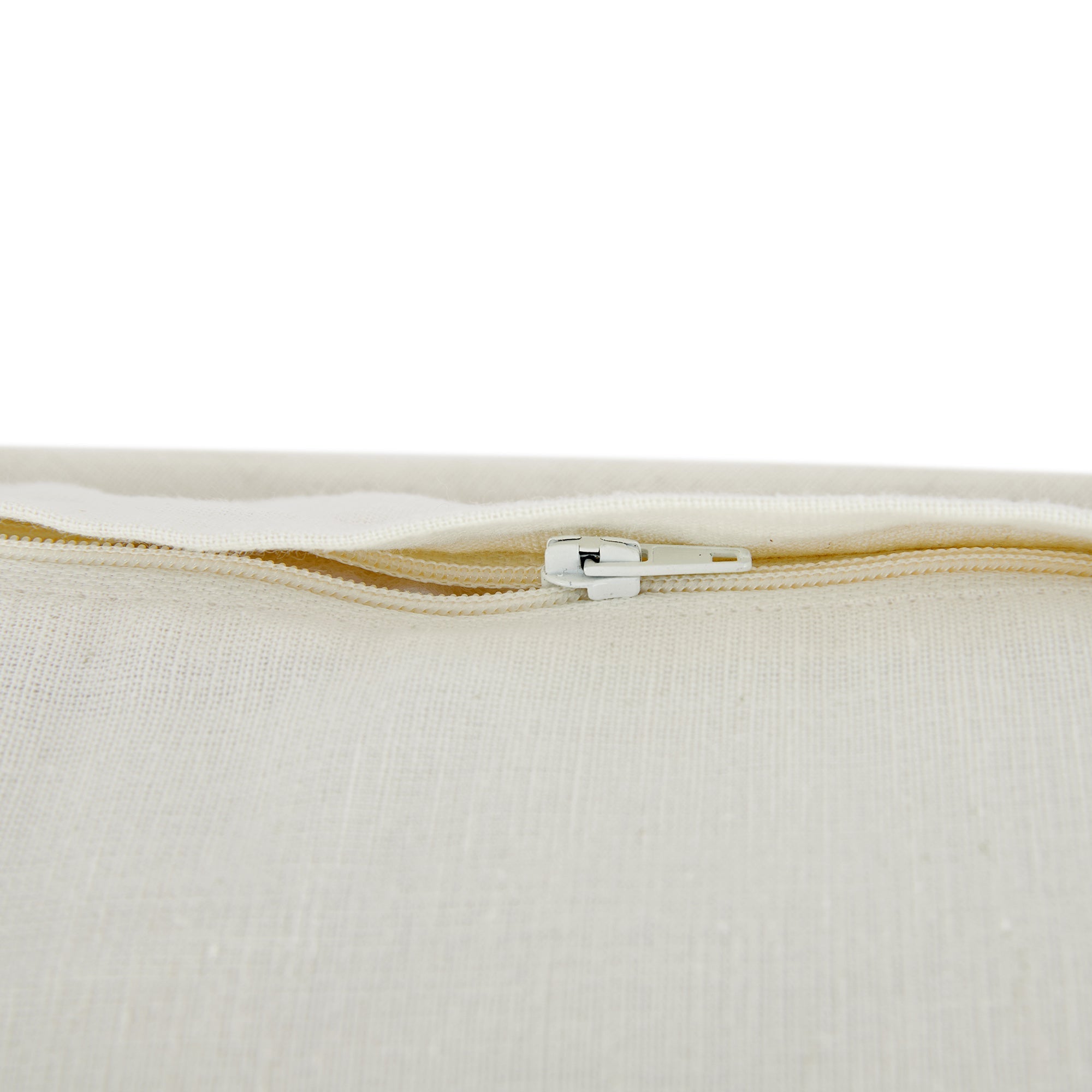 Matilda Cream Scallop Quilted Linen Blend Continental Square Pillowcases - Pair