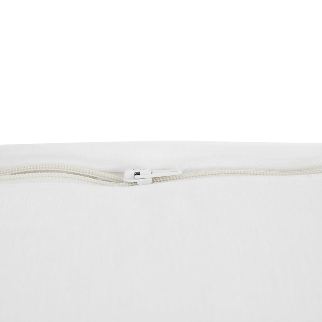 Matilda White Scallop Quilted Linen Blend Continental Square Pillowcases - Pair