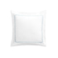Milano Air Force Blue Knot Embroidered 600 Thread Count Cotton Sateen Continental Square Pillowcases - Pair