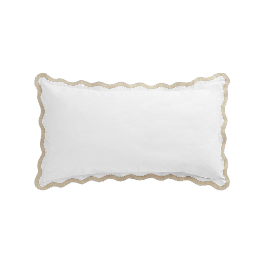 Lucinda Natural Wave 300 Thread Count Cotton Percale King Size Pillowcases - Pair