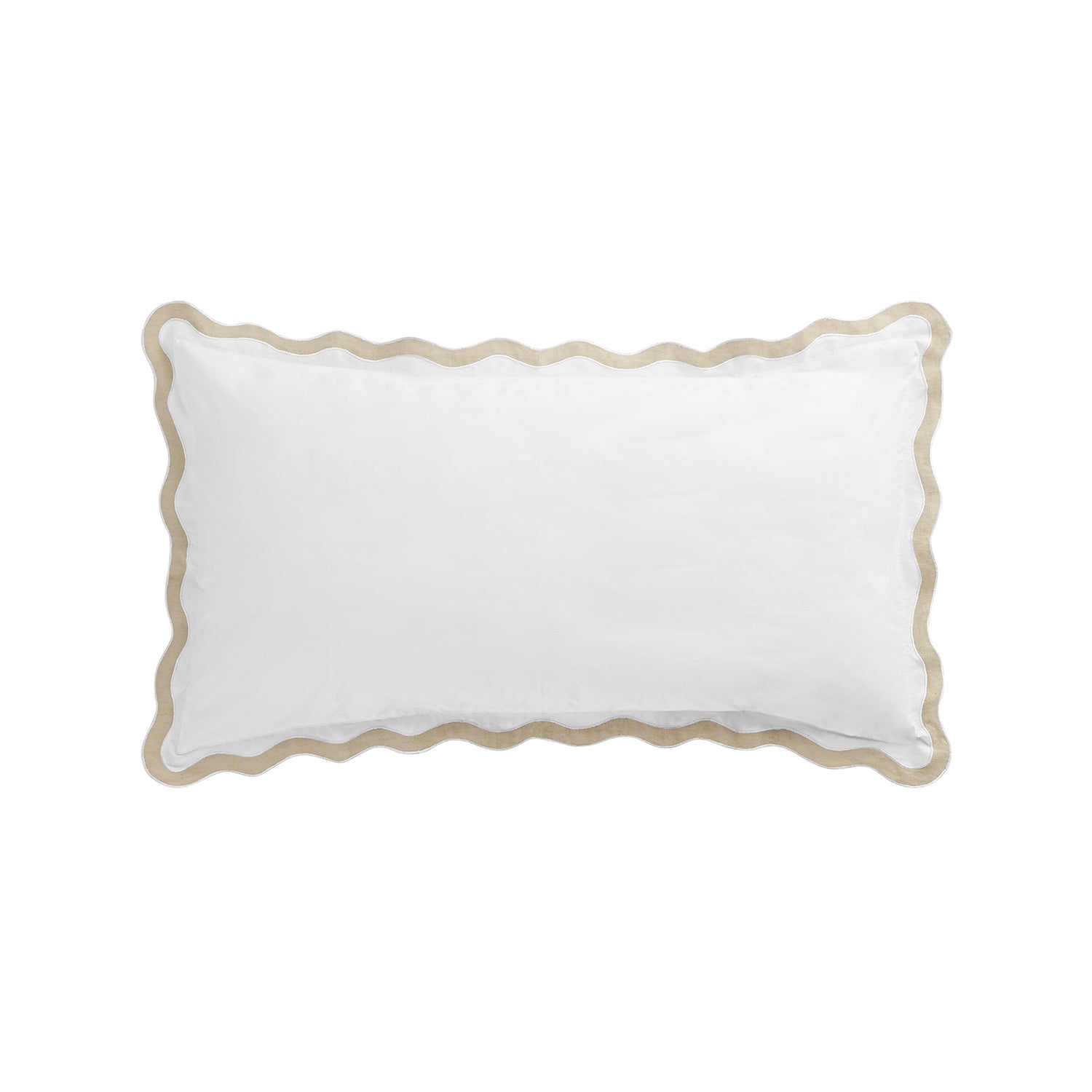 Lucinda Natural Wave 300 Thread Count Cotton Percale King Size Pillowcases - Pair