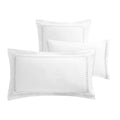 Milano Glacier Grey Knot Embroidered 600 Thread Count Cotton Sateen Kingsize Oxford Pillowcases - Pair