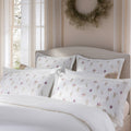 Evelyn Wildflower Embroidered 300 Thread Count Cotton Percale King Size Oxford Pillowcases - Pair