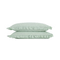 Matilda Seafoam Green Ruffle Linen Blend Pillowcases - Pair