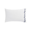 Adeline Midnight Blue Floral Embroidered 600 Thread Count Cotton Sateen Regular Pillowcases - Pair