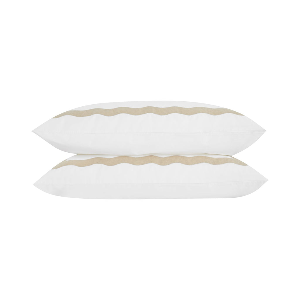 Lucinda Natural Wave 300 Thread Count Cotton Percale Regular Pillowcases - Pair