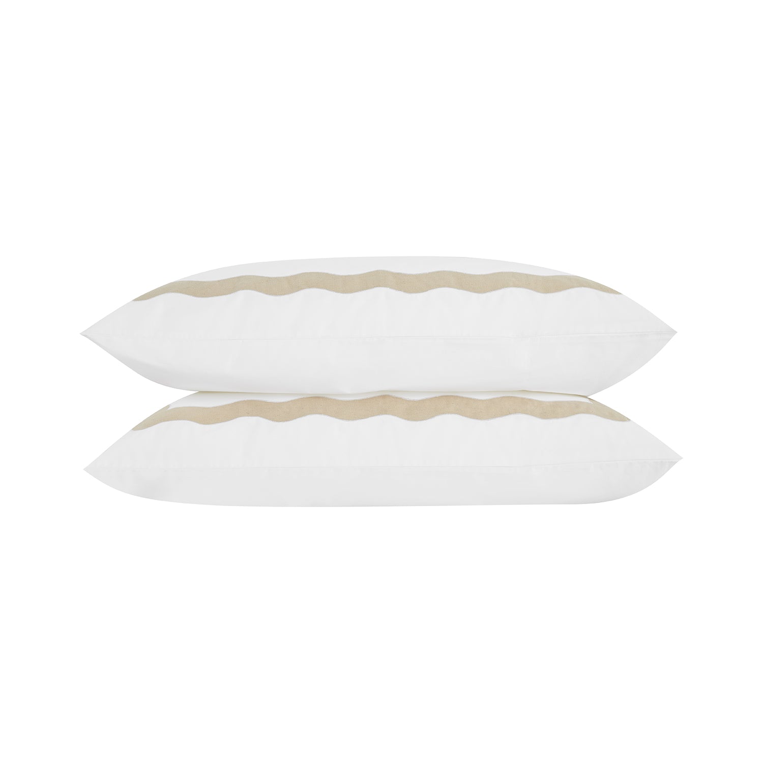 Lucinda Natural Wave 300 Thread Count Cotton Percale Regular Pillowcases - Pair