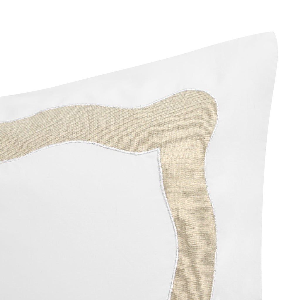 Lucinda Natural Wave 300 Thread Count Cotton Percale Regular Pillowcases - Pair