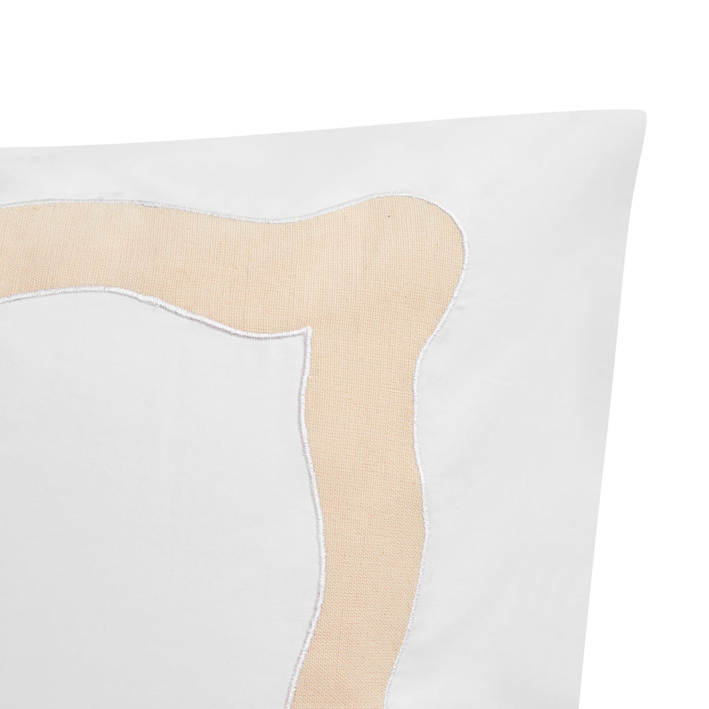 Lucinda Peach Melba Wave 300 Thread Count Cotton Percale Regular Pillowcases - Pair