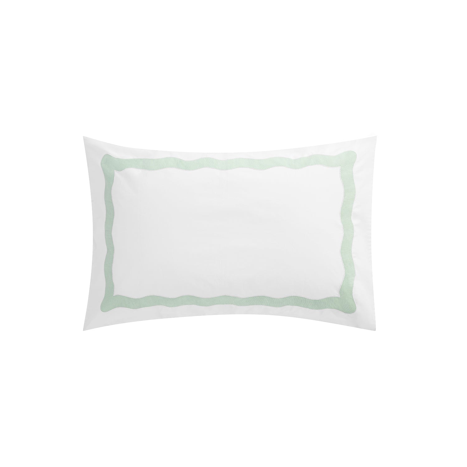 Lucinda Seafoam Green Wave 300 Thread Count Cotton Percale Regular Pillowcases - Pair