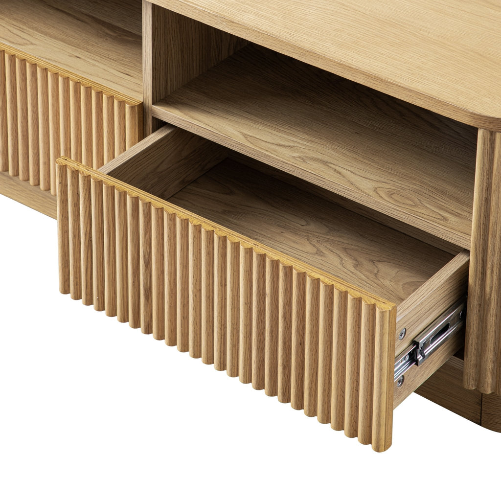 Maru 120cm TV Unit with Drawers, Oak