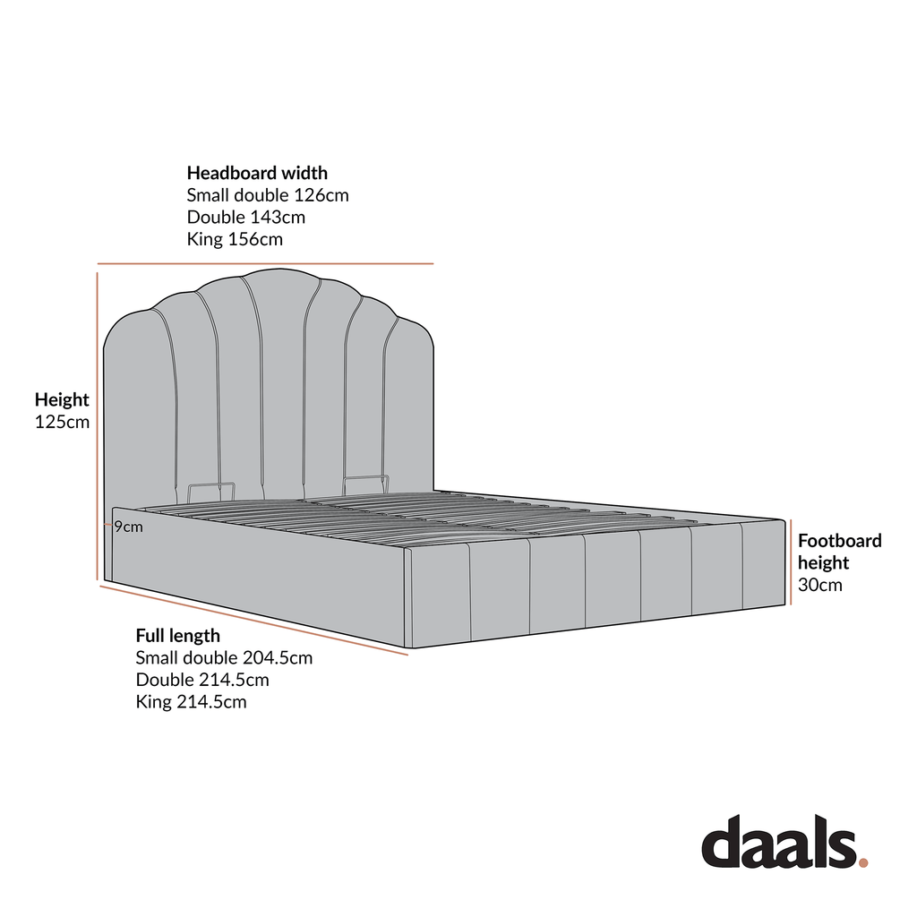 Hana Ottoman Storage Bed, Ivory Weave Fabric