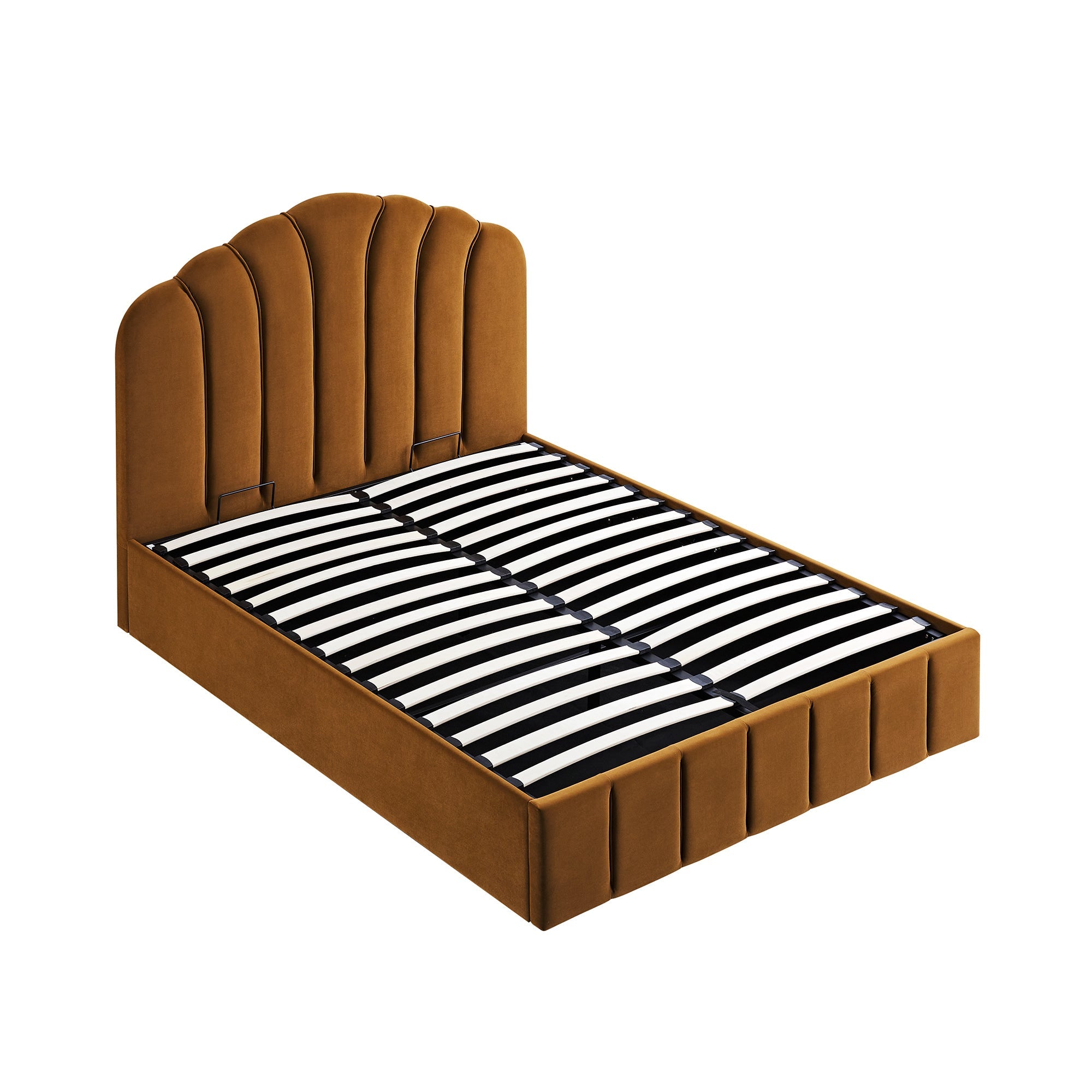 Hana Ottoman Storage Bed, Cinnamon Velvet