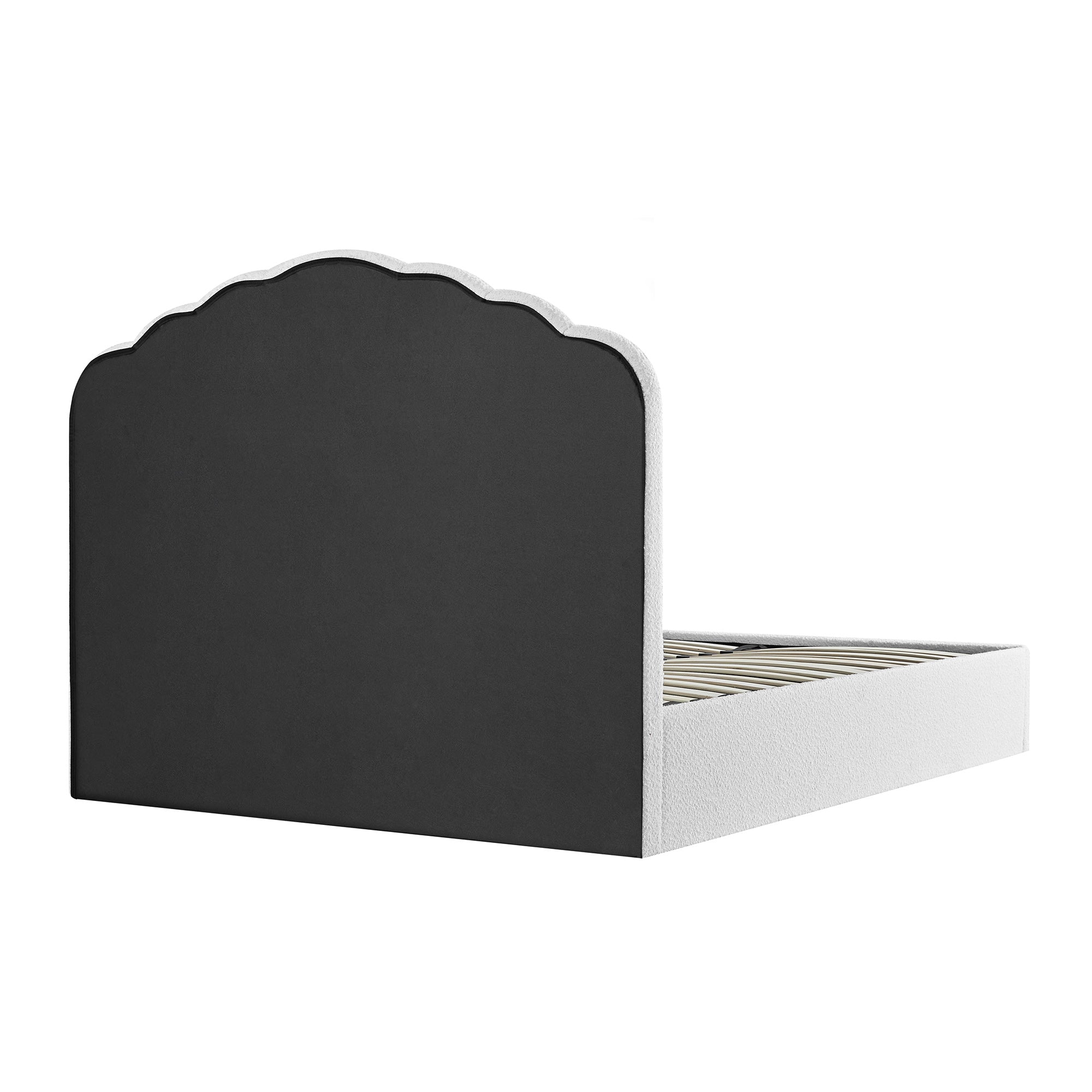 Hana Ottoman Storage Bed, Ecru Boucle