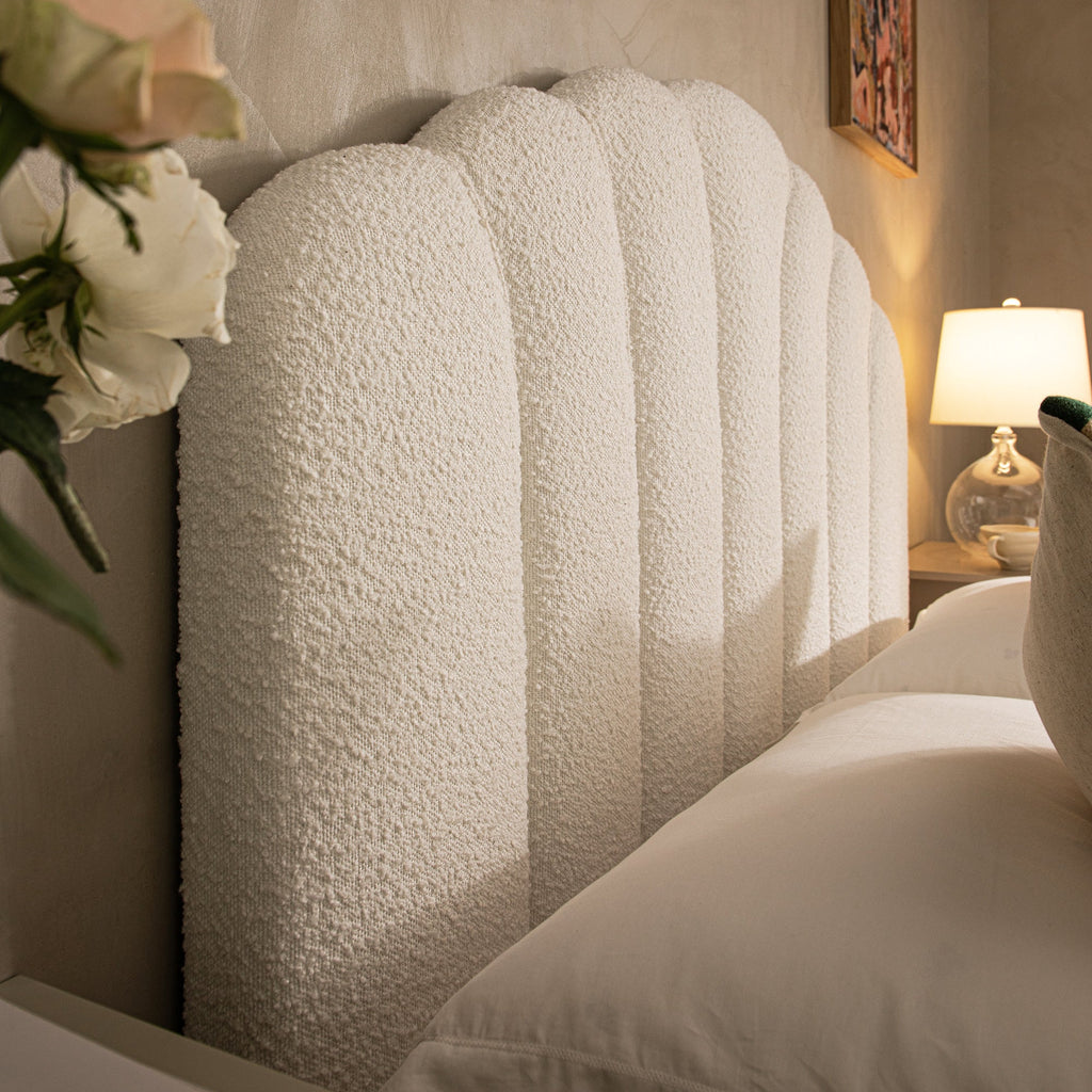 Hana Ottoman Storage Bed, Ecru Boucle