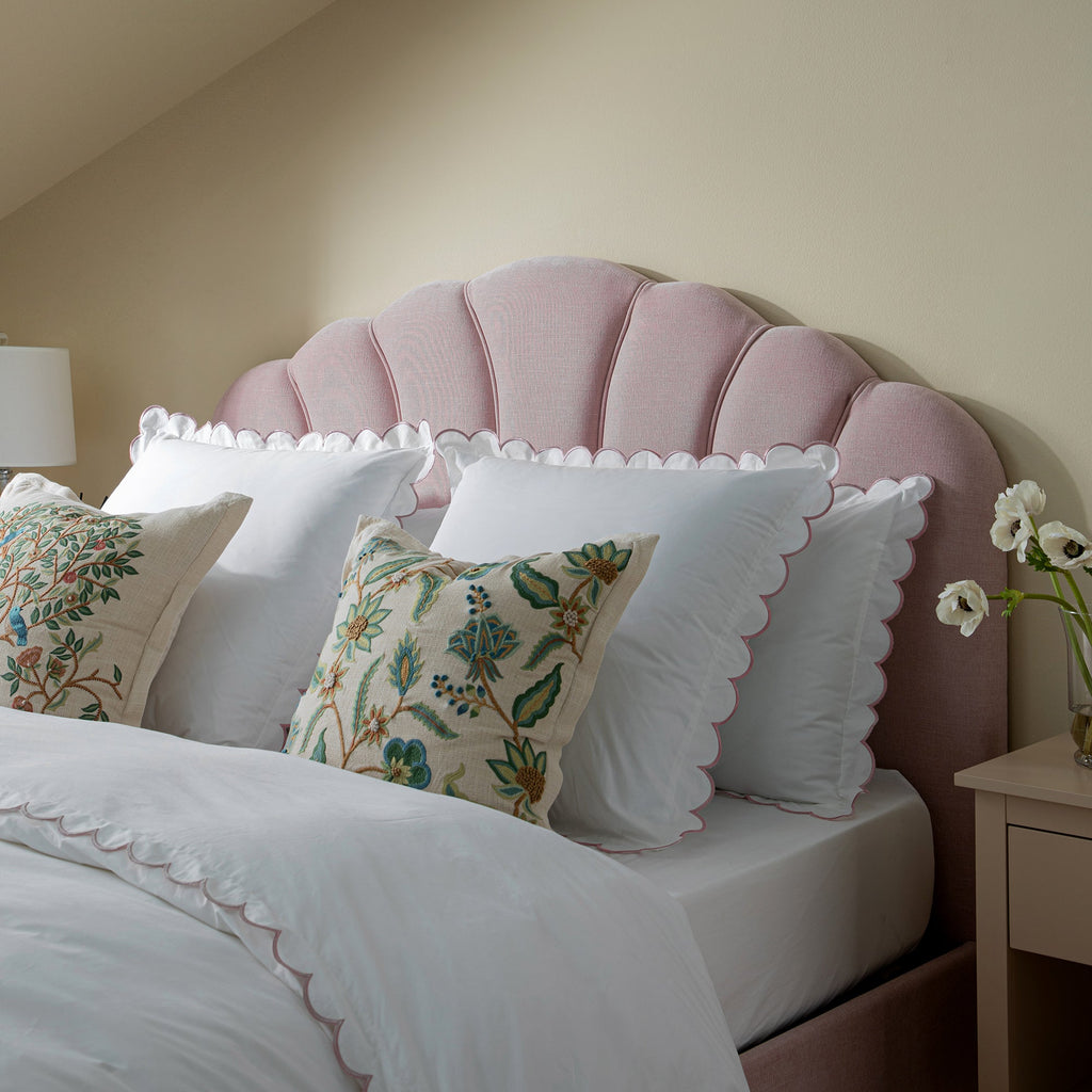 Hana Ottoman Storage Bed, Petal Pink Chenille