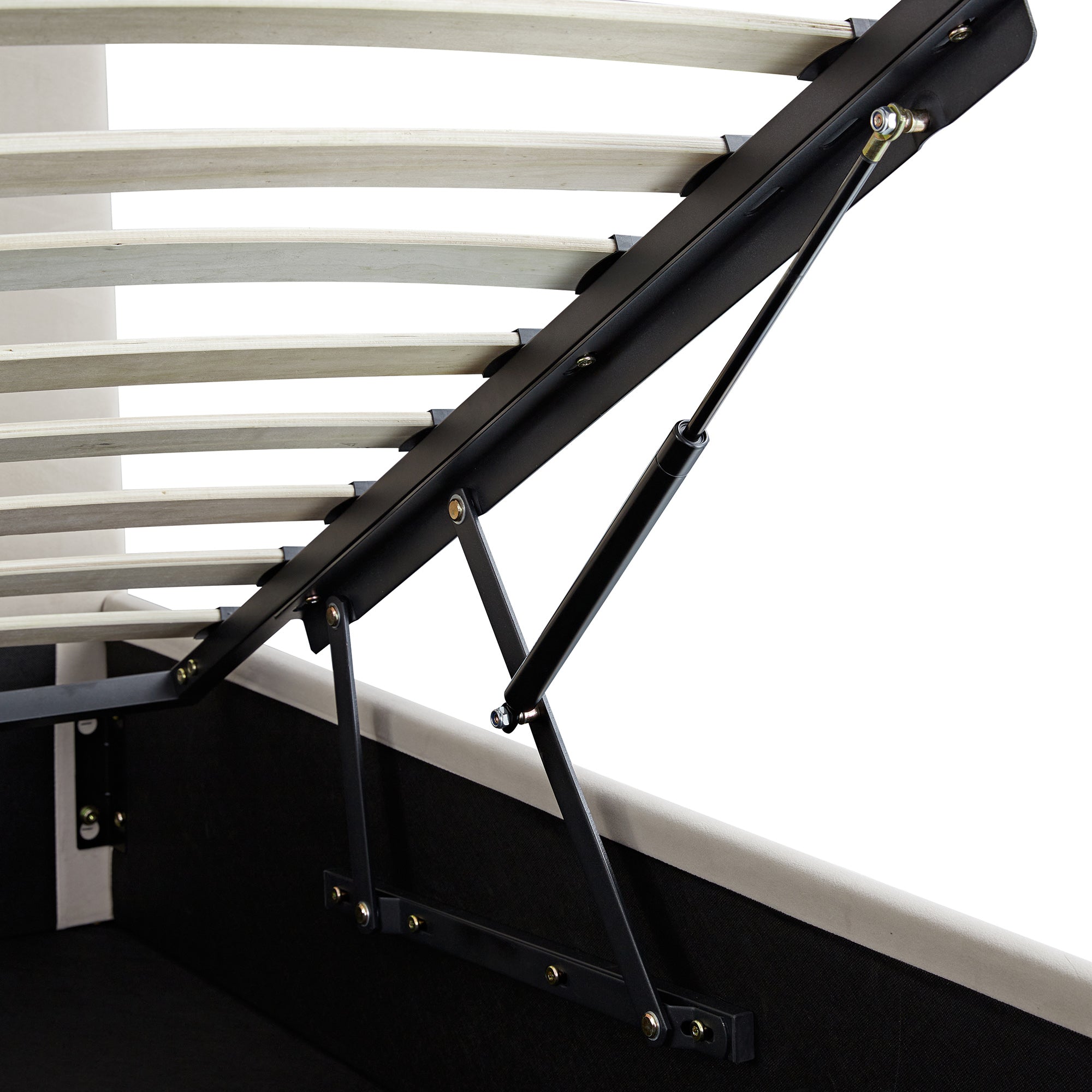 Hana Ottoman Storage Bed, Warm Stone Velvet