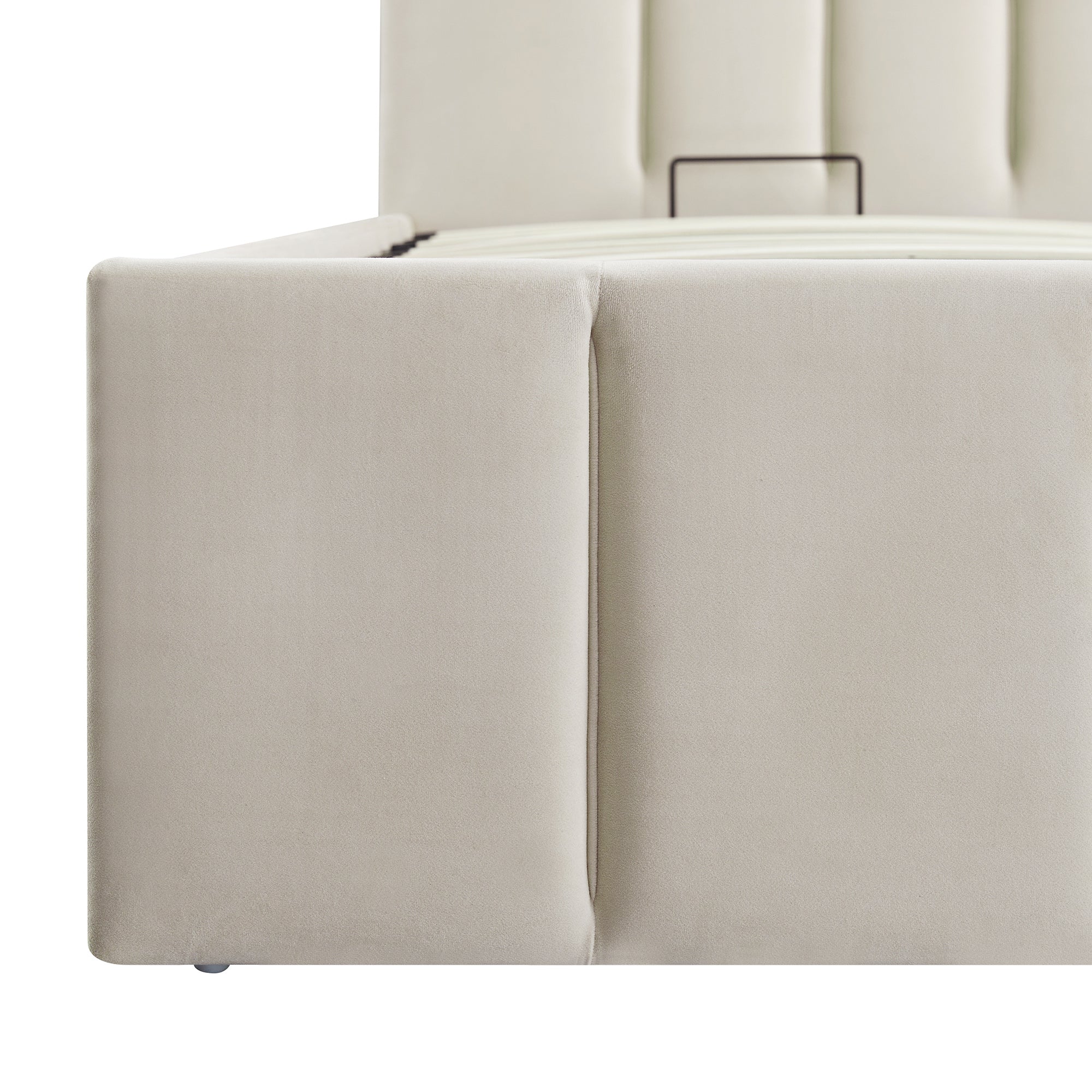 Hana Ottoman Storage Bed, Warm Stone Velvet