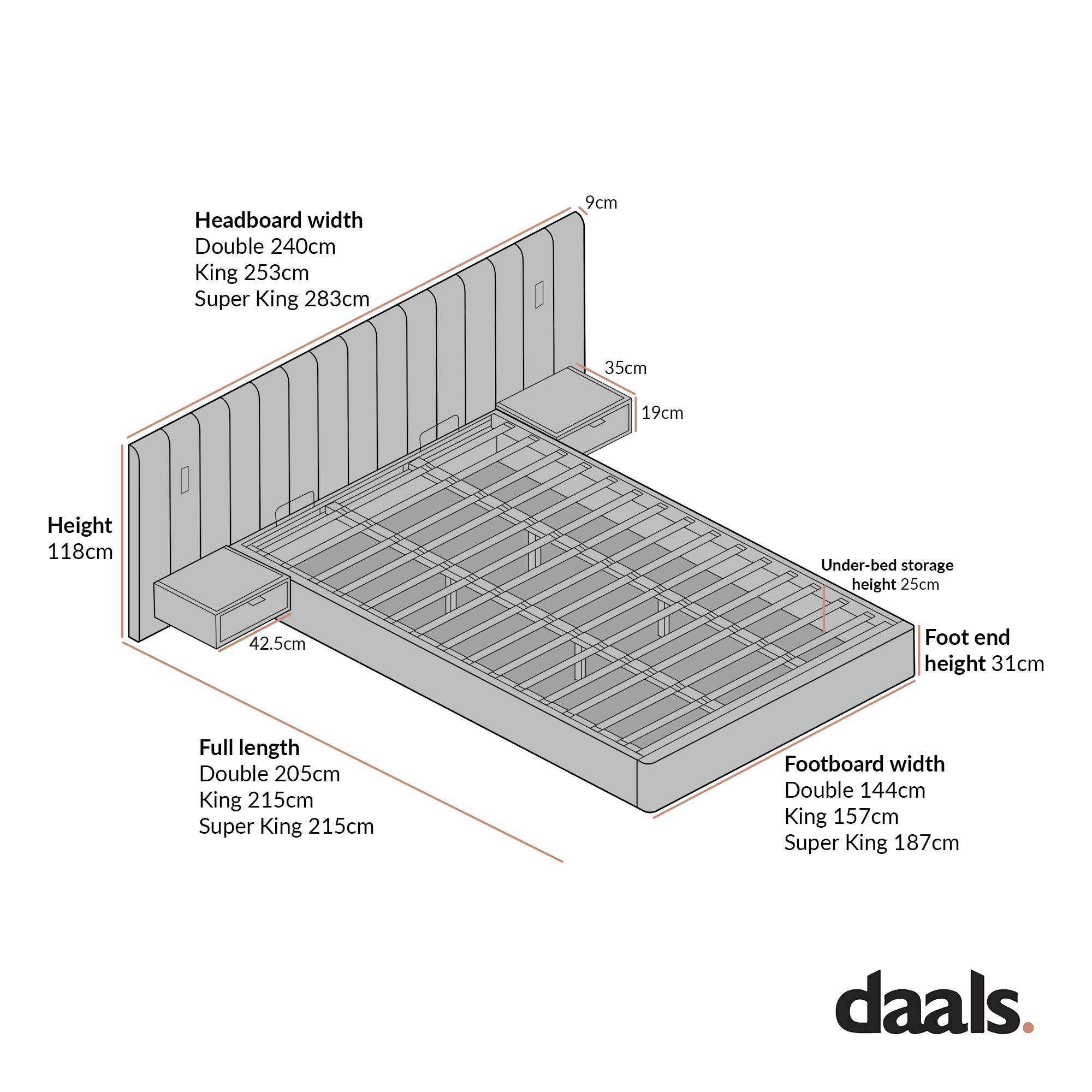Tremezzo Oversized Ottoman Storage Bed, Taupe Velvet