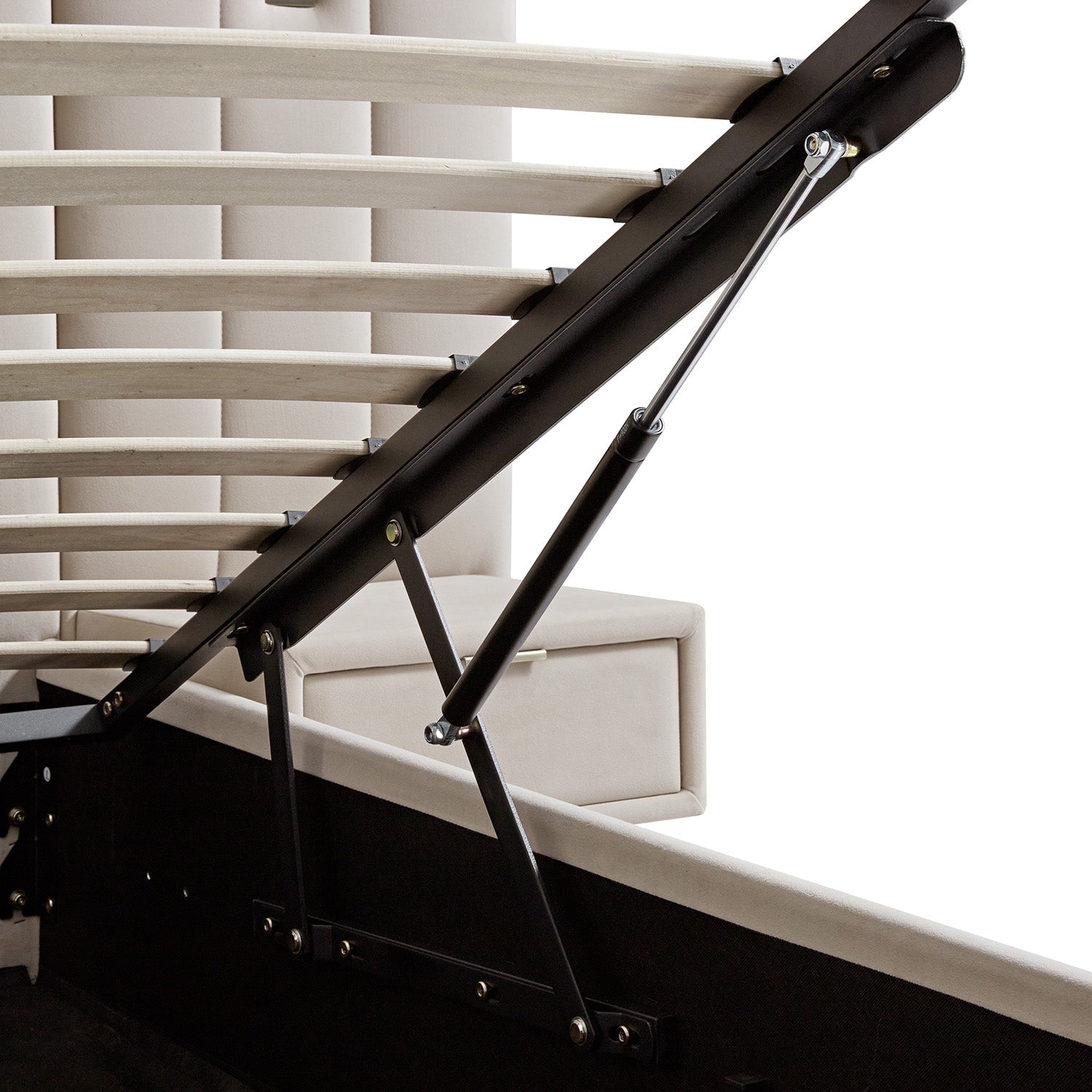 Tremezzo Oversized Ottoman Storage Bed, Champagne Velvet