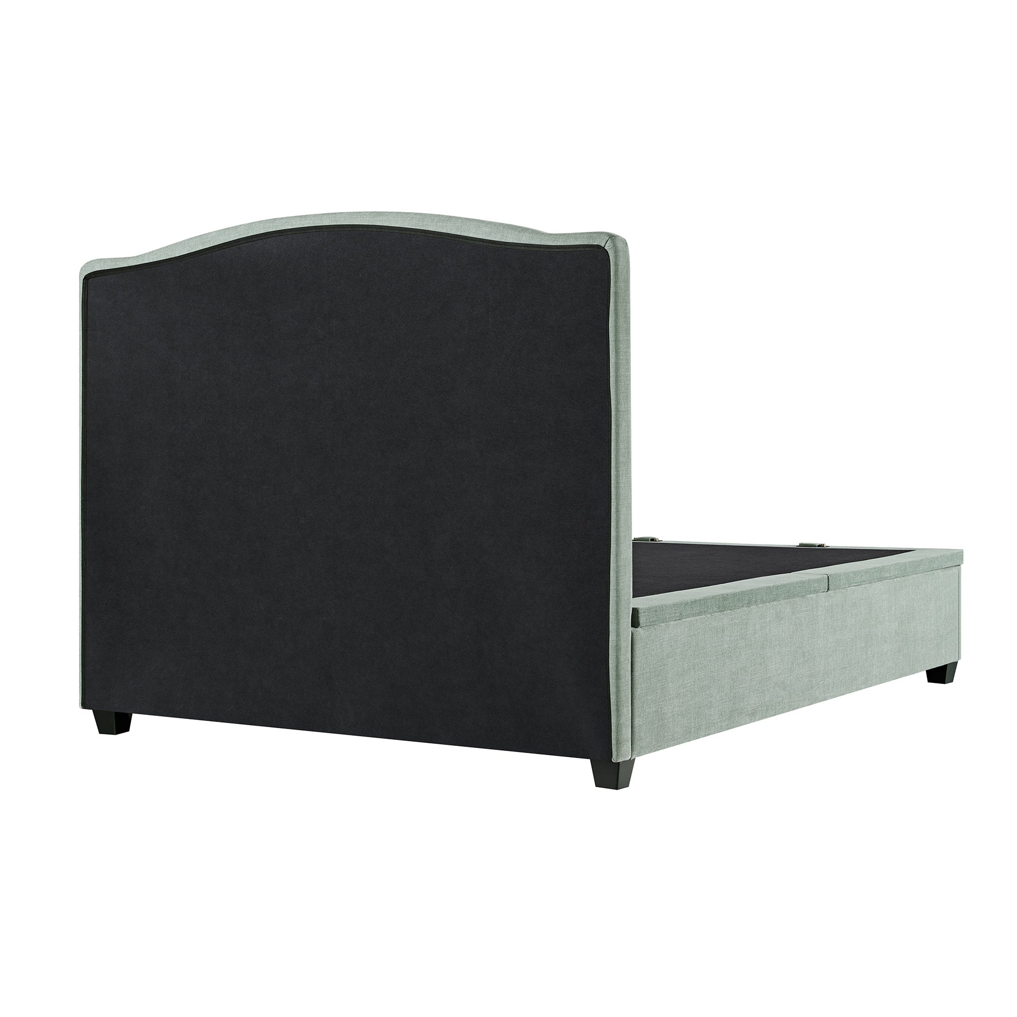 Chilworth Upholstered Ottoman Storage Bed, Water Green Chenille