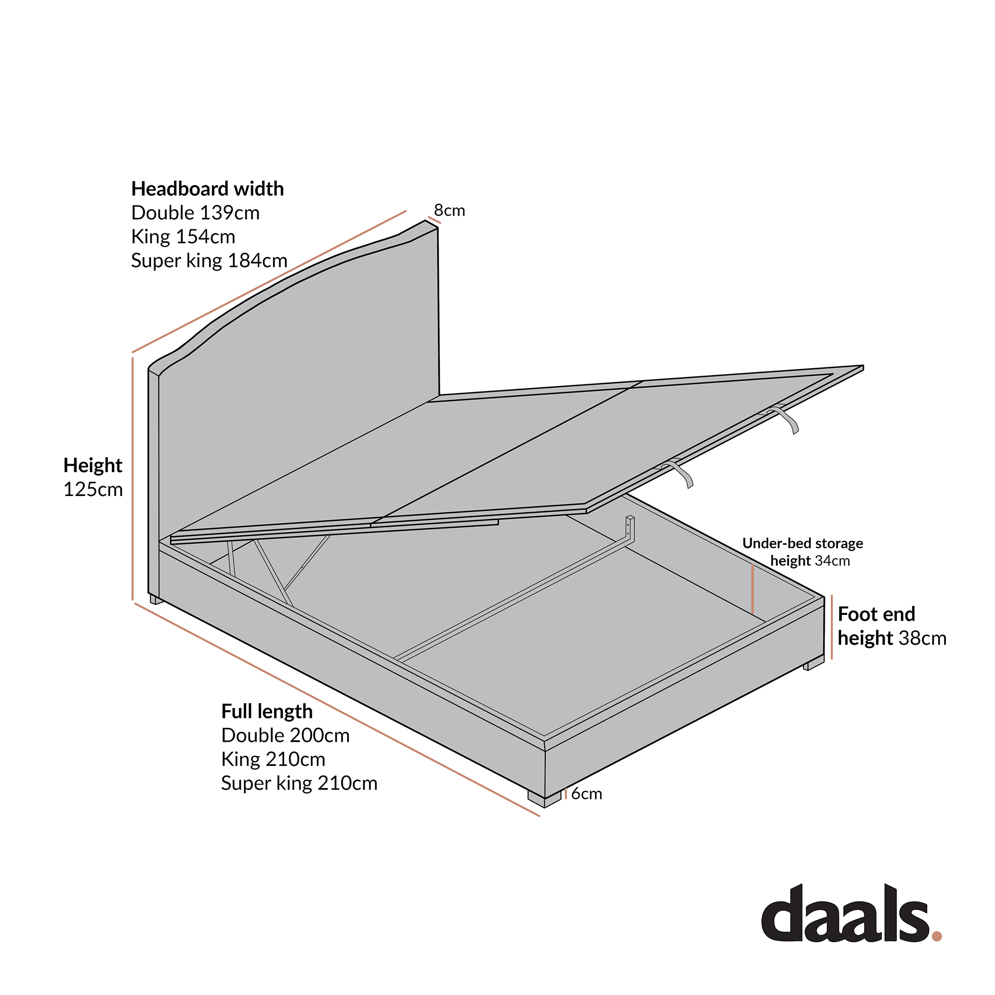 Chilworth Upholstered Ottoman Storage Bed, Water Green Chenille
