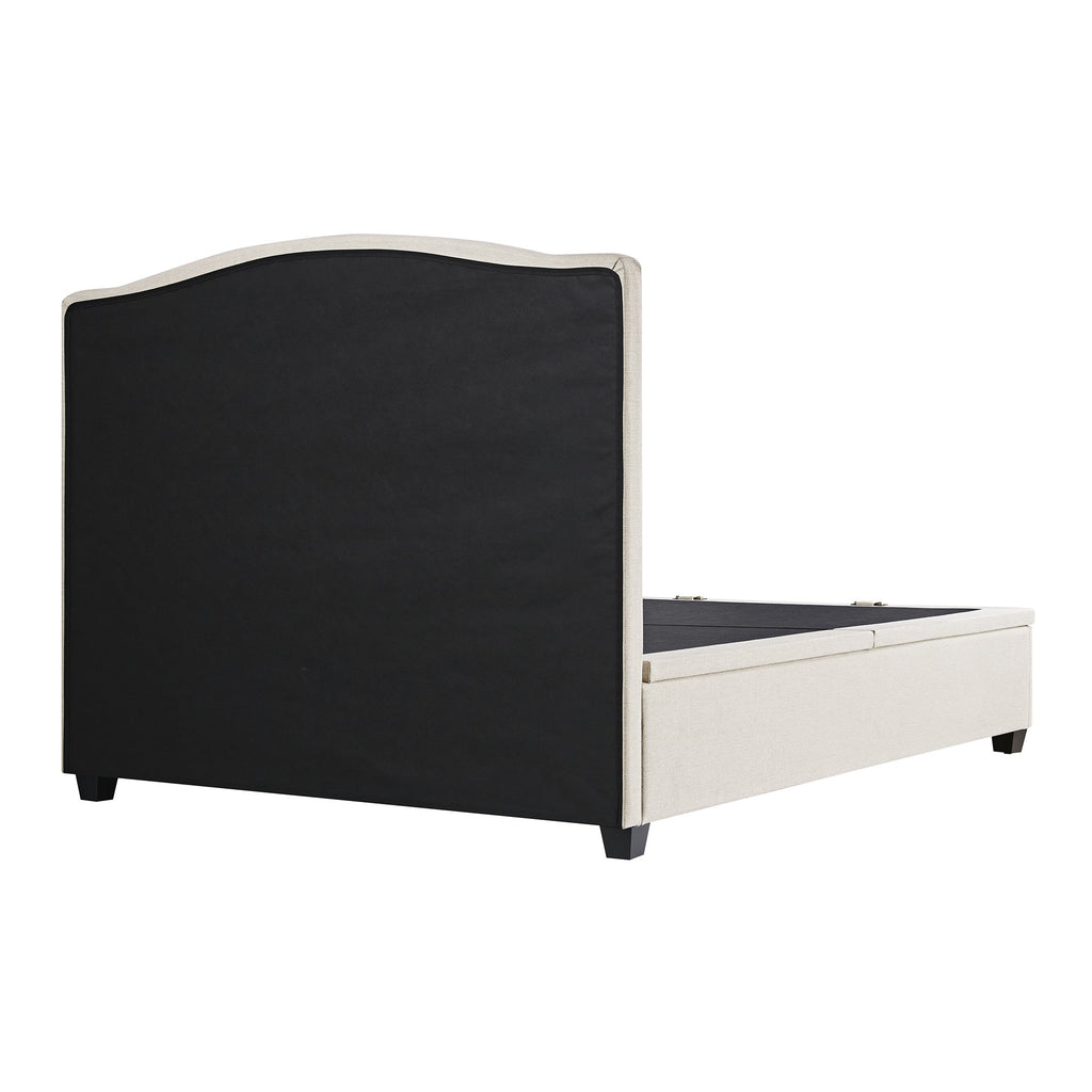 Chilworth Upholstered Ottoman Storage Bed, Ivory Weave Fabric