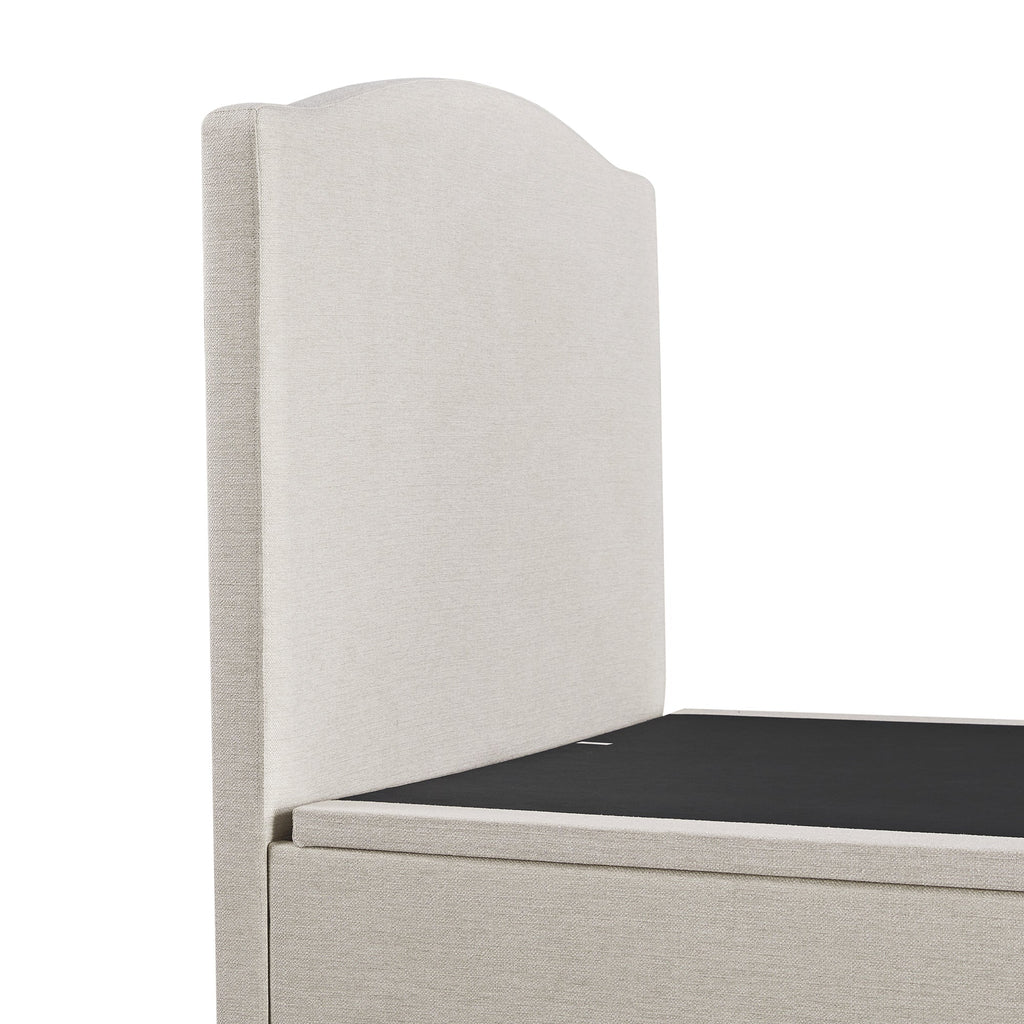 Chilworth Upholstered Ottoman Storage Bed, Ivory Weave Fabric