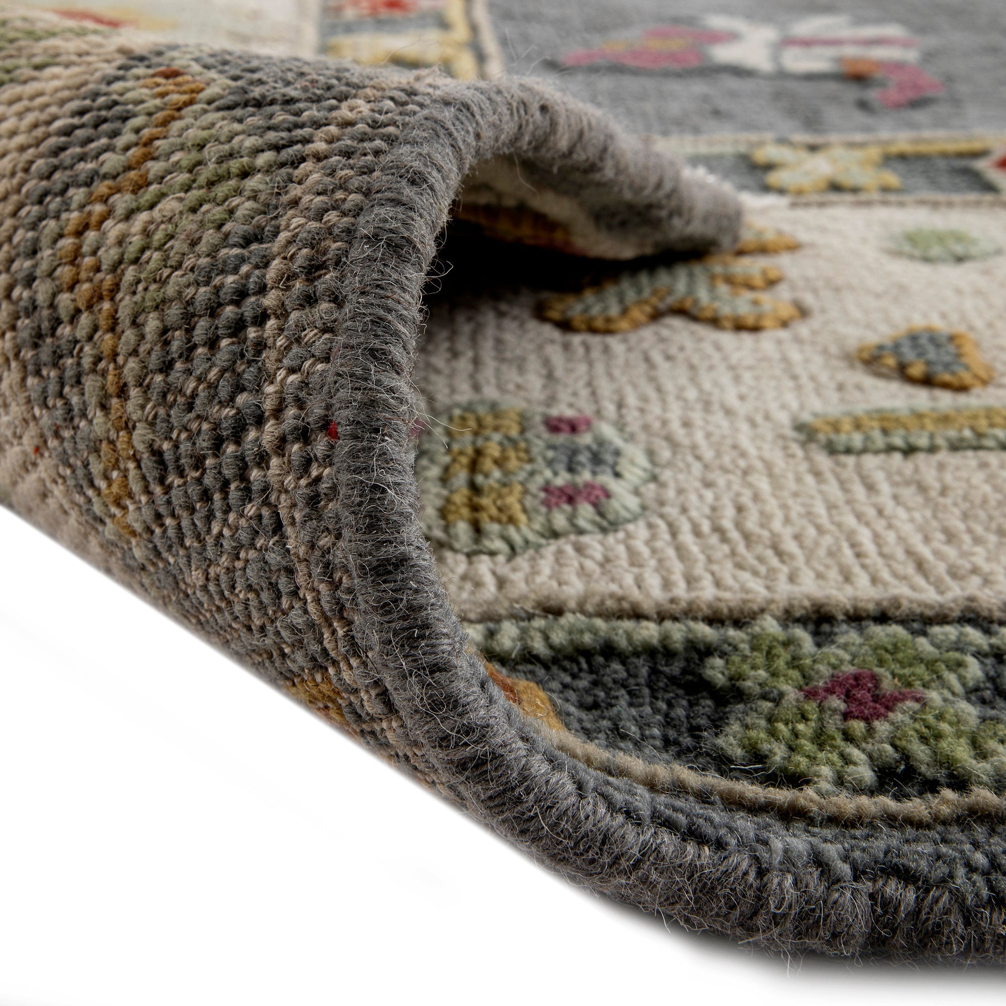 Premium Hand-Knotted Heritage Collection Oushak Enchanted Floral New Zealand Wool Rug