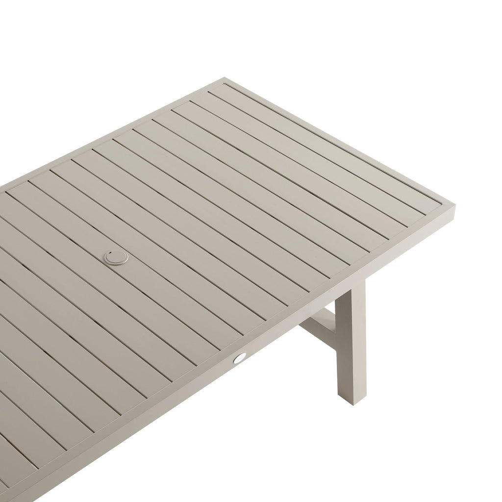 Manresa Rope 6-Seater Rectangular Dining Set, Taupe and Beige